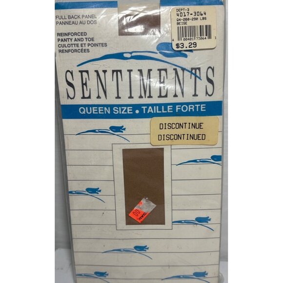 Sentiments Pantyhose Queen Size 3 Reinforced Spice Discontinued 190-225 Lbs - Picture 5 of 8